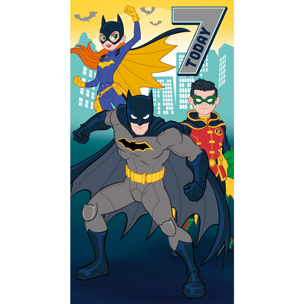 Warner Bros Justice League Age 7 Birthday Card