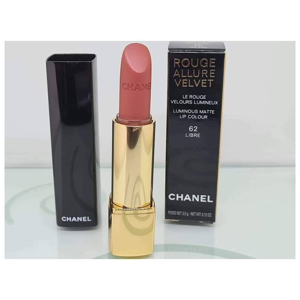 CHANEL ROUGE ALLURE VELVET LUMINOUS MATTE LIPSTICK 3.5G SHADE 62 LIBRE