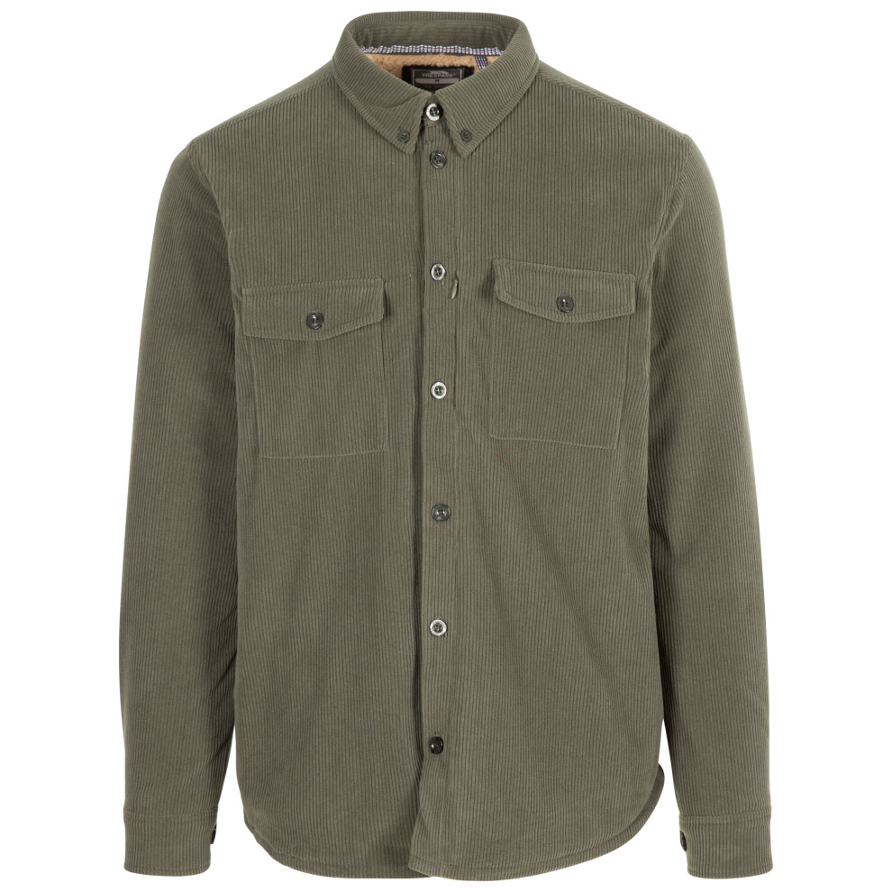 (XXL, Ivy) Trespass Mens Shirt Sherpa Lined Dattin