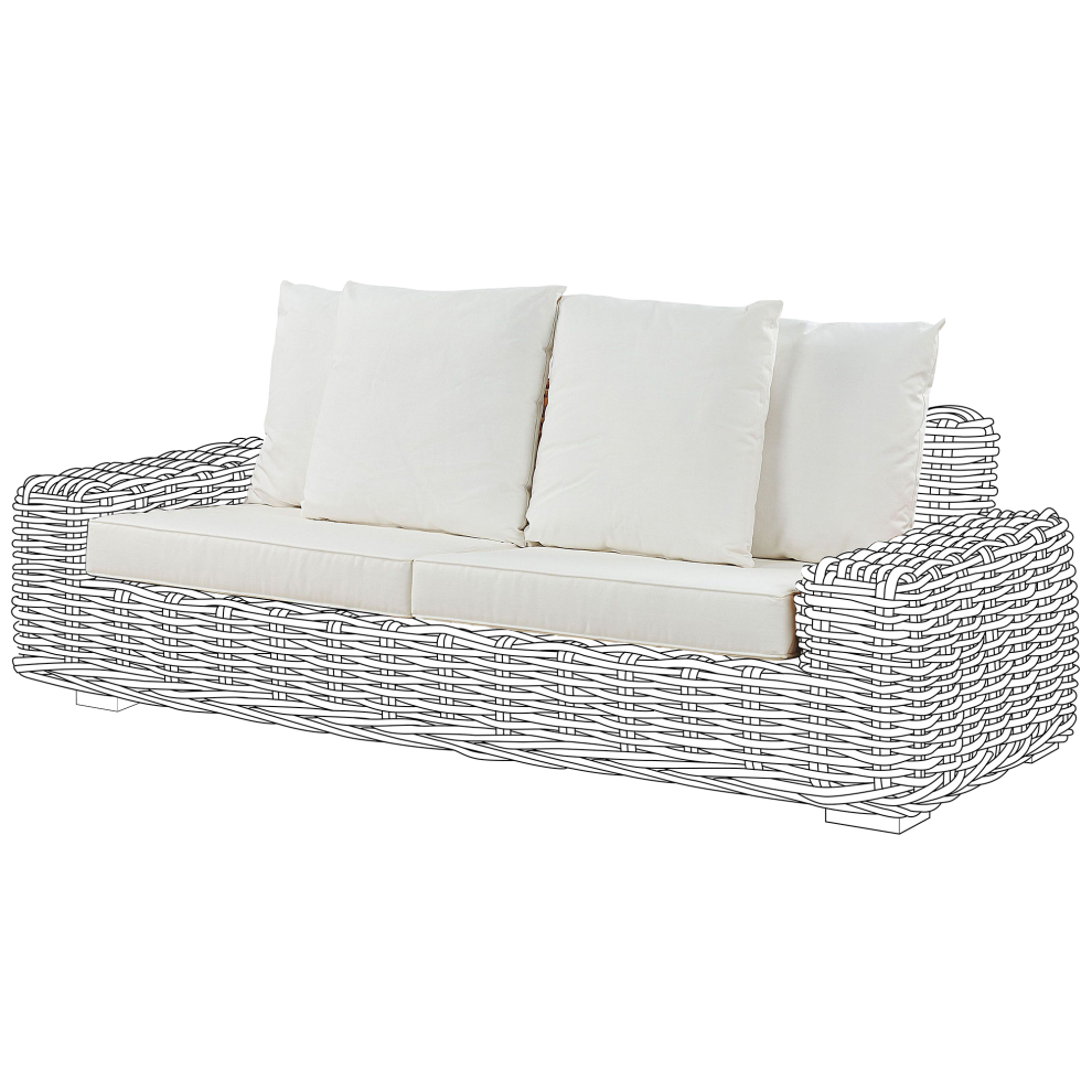 Outdoor Cushion Cover Set FORLI White