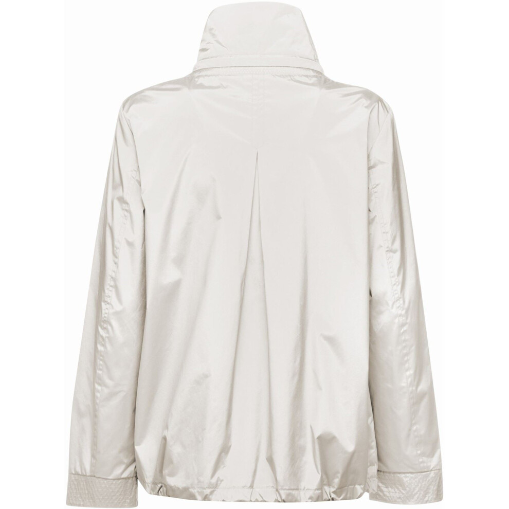 (Grey, 8) Geox W Dandra Women's Grey Bomber Jacket