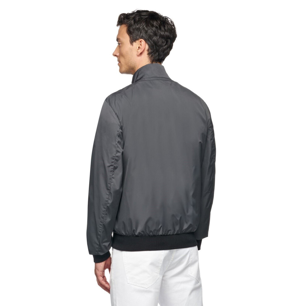 (Grey, 44") Geox M Snake Men's Grey Bomber Jacket