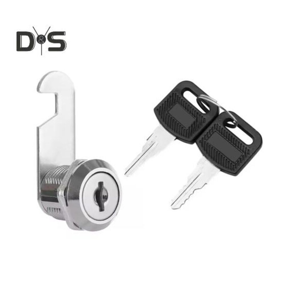 (as the picture, 16mm) Drawer Lock With 2 Keys Heavy Duty Zinc Alloy Universal File Cabinet Wardrobe Furniture Storage Locker Door Mailbox Toolbox Cam Lock Replacement