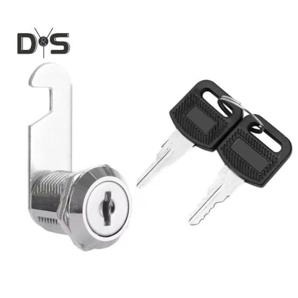 (as the picture, 20mm) Drawer Lock with 2 Keys Heavy Duty Zinc Alloy Universal File Cabinet Wardrobe Furniture Storage Locker Door Mailbox Toolbox Cam Lock Replacement