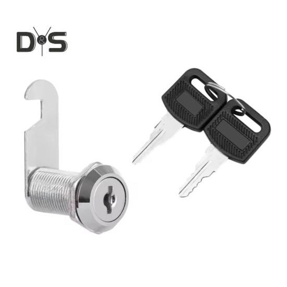 (as the picture, 25mm) Drawer Lock With 2 Keys Heavy Duty Zinc Alloy Universal File Cabinet Wardrobe Furniture Storage Locker Door Mailbox Toolbox Cam Lock Replacement