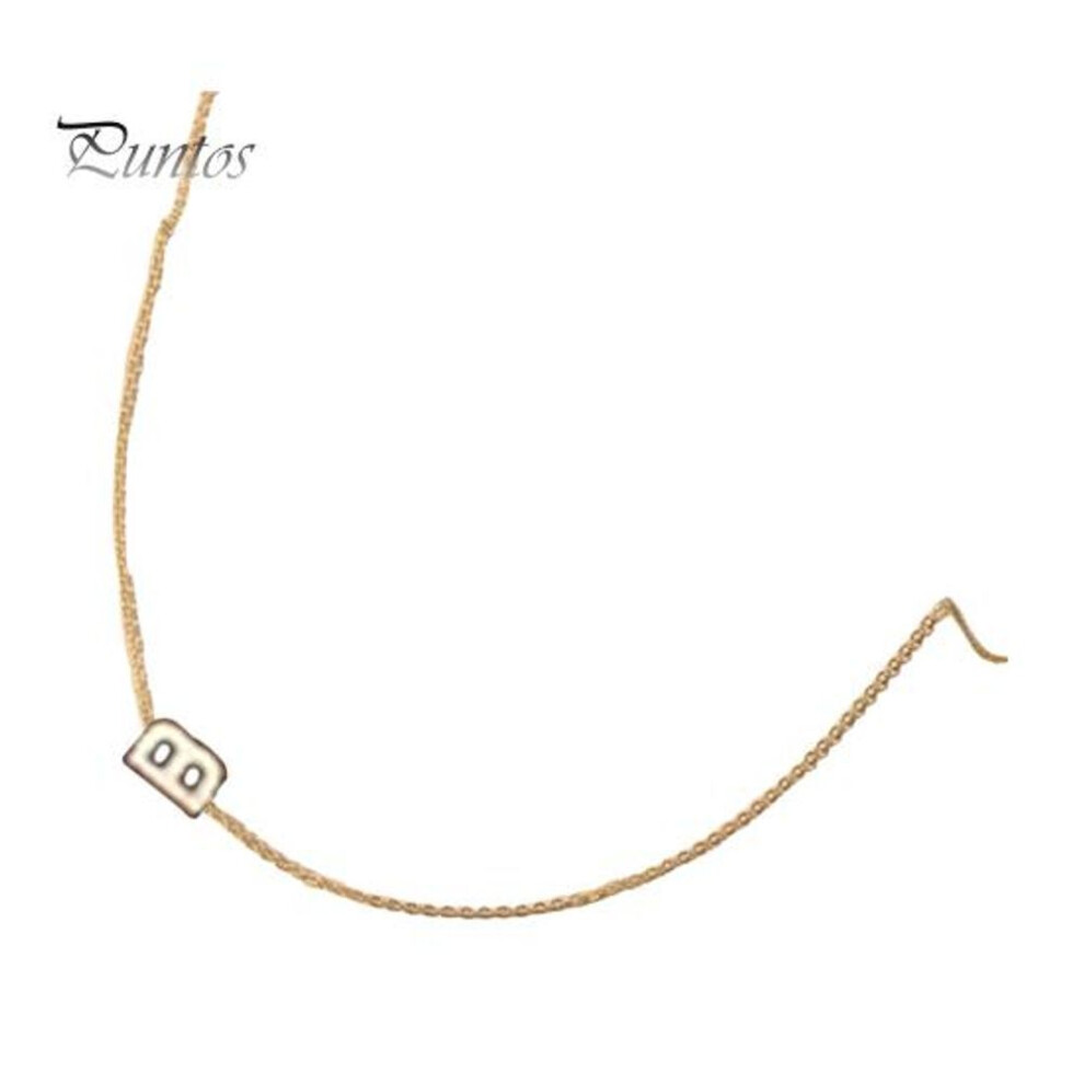 (golden, B) Gold Initial Necklace for Women Tiny Sideways Letter Pendant Chain Necklace Gold Plated Jewelry for Teens Girls Gifts