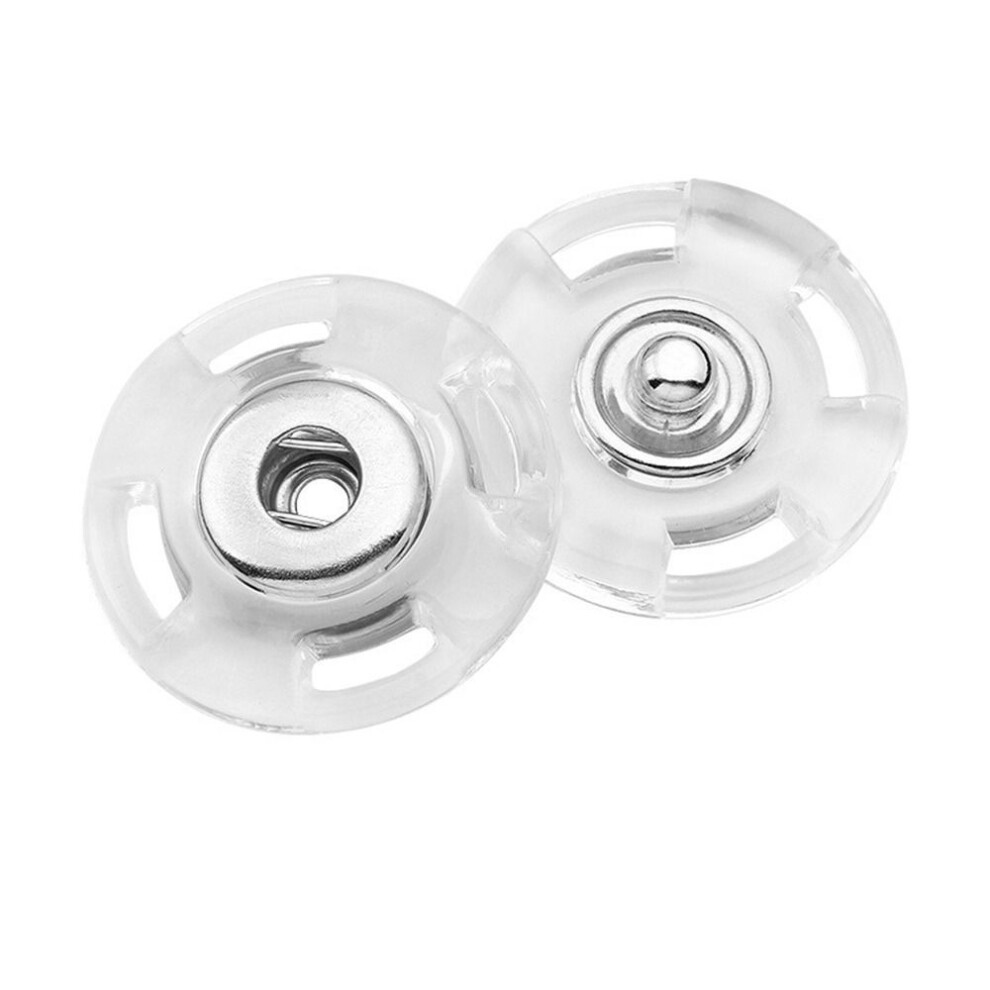 (25mm) 10 Pcs Plastic Transparent Snap Button Fastener Invisible Snap Button Diy   Sweater