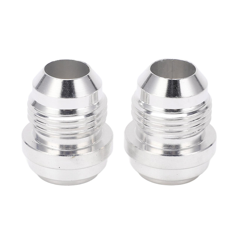 (As Show, One Size) 2Pcs Male Billet An8 6061 T6 Aluminum Alloy 8An Thread Weld In Fitting Bung Fuel System Parts 4909775552164