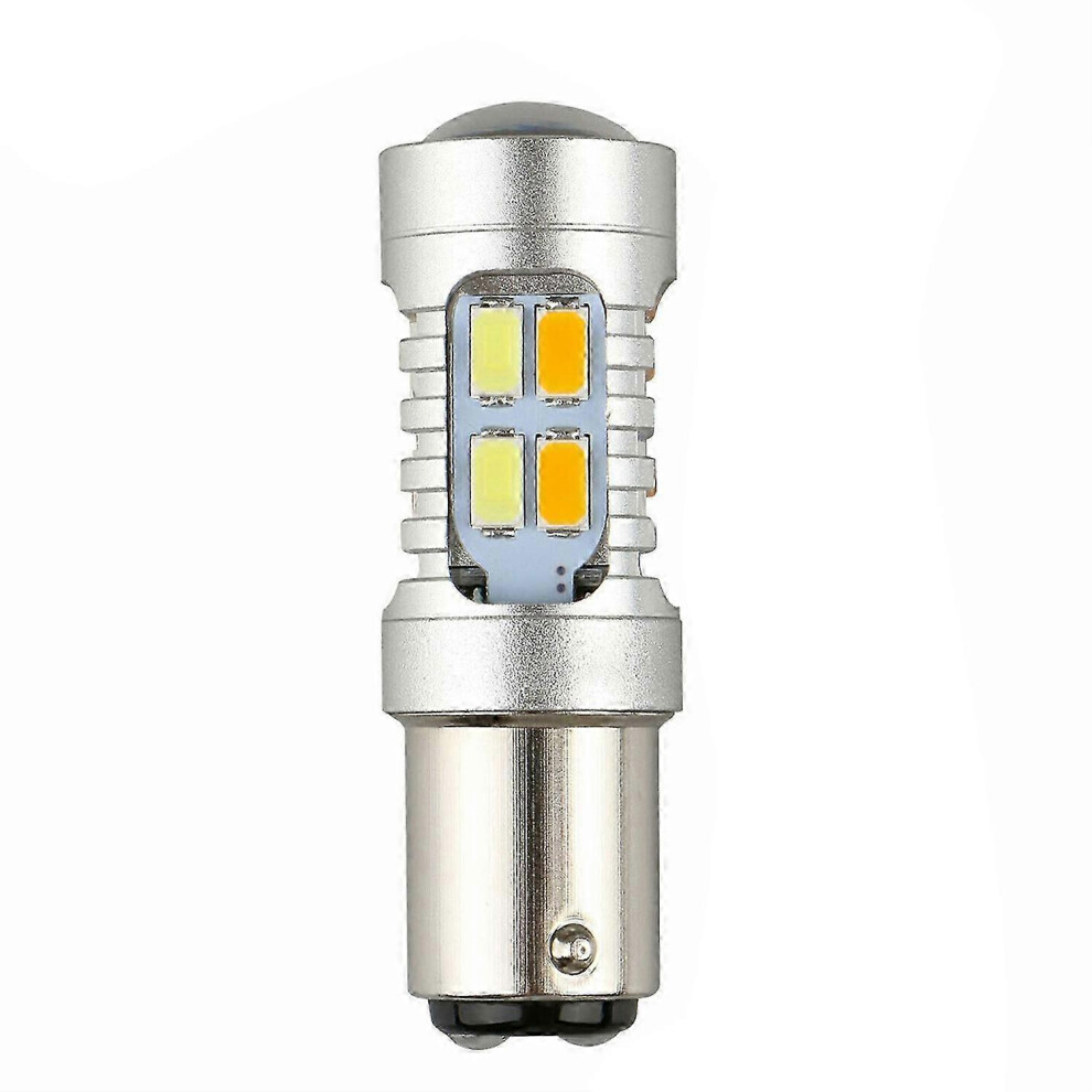 (As Show, One Size) 1157 Bay15d 5630 5730 20 Smd Foldback Led Bulb Turn Signal 12V White/Amber/Light 4909775702460