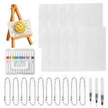 Magi c Puffy Paint Kit Foam Texture Painting 3D Drawing Canvas Sponge Pens Canvas Sponge Drawing Paper Craft Art Supplies