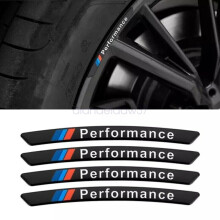 4Pcs Alloy M Performance Wheels Rim Sticker Set 90 x 7 mm for BMW Black SALE