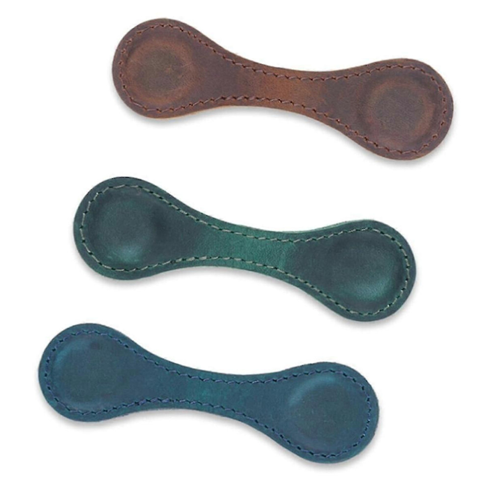 Photos - Other Office Equipment Kikidex  Leather Magnetic Bookmark, Leather Bookmark, Magnet Bookmarks, Handmade, 3Pcs (As show, One size)