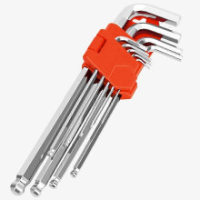 (As show, One size) Torx Wrench, Set of 9 Hex Wrench Allen Wrench Long Handle Tamper Resistant Star Torque Torque Repair Tool with Storage Holder(T10-T50)