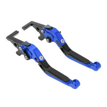 (As show, One size) Pair Motorcycle Brake Clutch Levers Extendable Replacement for YAMAHA XMAX 250 XMAX300 XMAX400Blue
