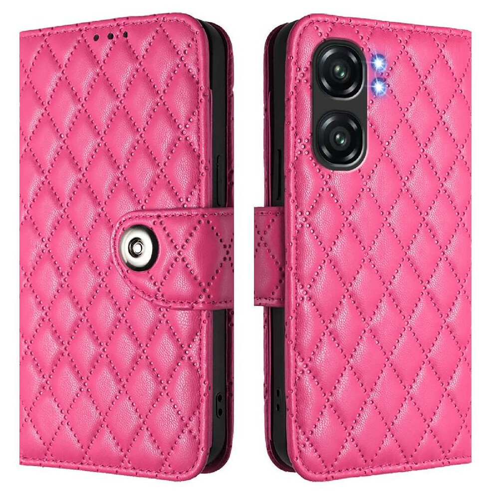 (Rose ) Case For Oukitel C58 Shockproof Stylish Protective Wallet Cover Wrist Strip Card Holder Red 764563481095