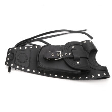 (As show, One size) Motorcycle Fuel Tank Bag Gas Tank Pad Cover Black Artificial Leather Fit for XLX1000 XL1200X XLH883