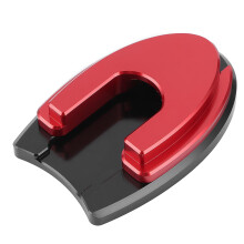 (As show, One size) Kickstand Foot Extension Pad Side Stand Support Enlarger Fit for Honda PCX 125/150 2018-2019Red