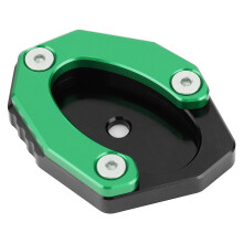 (As show, One size) Motorcycle Kickstand Plate Side Stand Extension Pad KSP106set Fit for KAWASAKI Z650/Z900Green