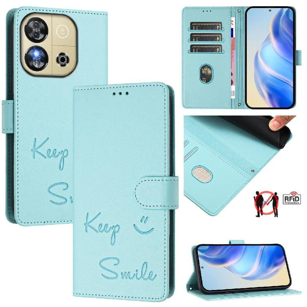 (Green) Case For Oukitel C57s Pu Leather Flip Cover Rfid Blocking Card Holder Wallet Green 764563481804