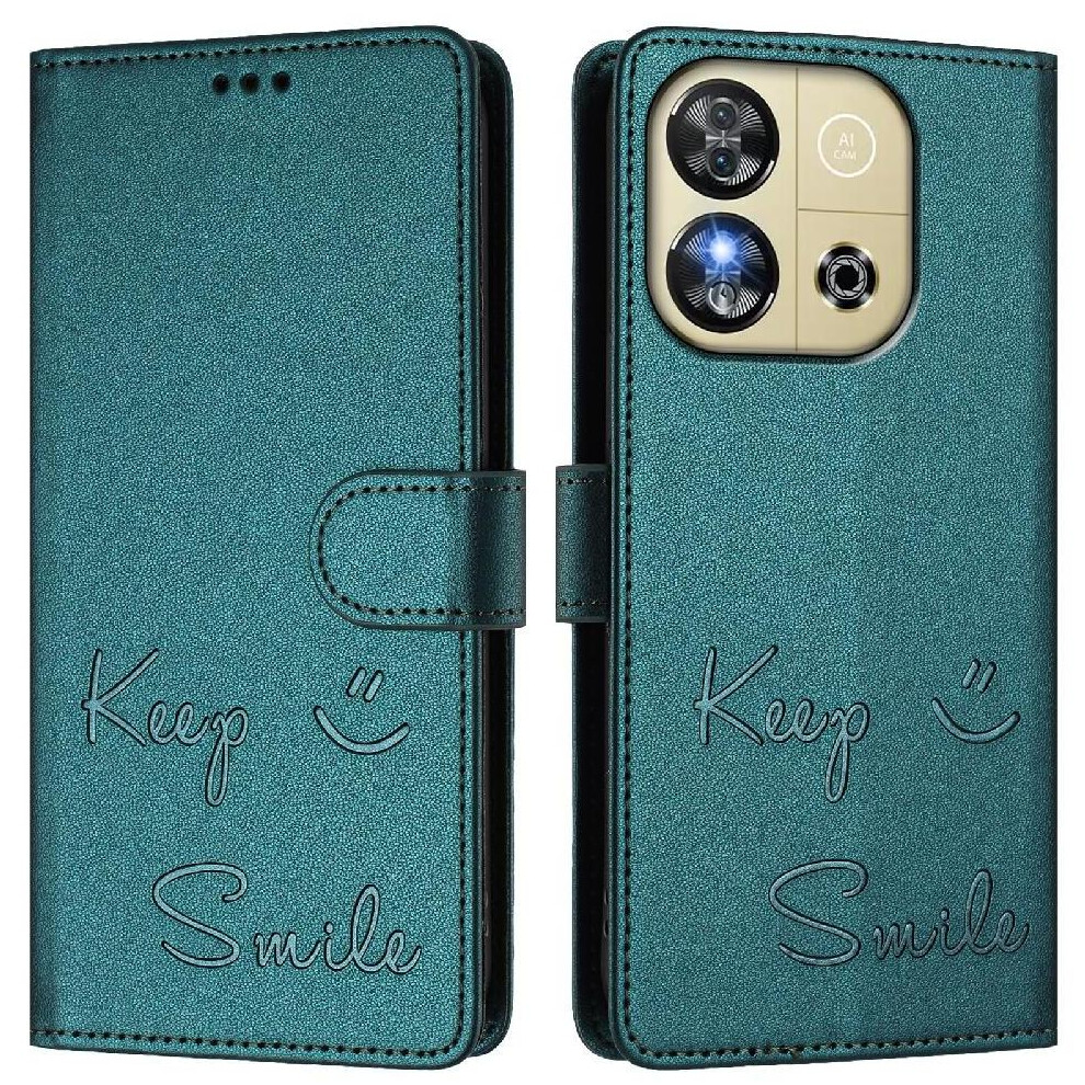 (Bottle ) Case For Oukitel C57 Rfid Blocking Pu Leather Flip Cover Card Holder Wallet Green 764563481897