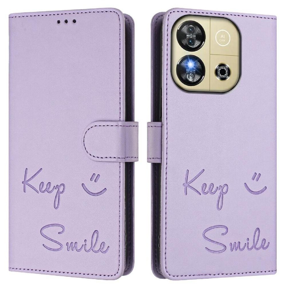 ( Violet) Case For Oukitel C57 Rfid Blocking Pu Leather Flip Cover Card Holder Wallet Light 764563481903