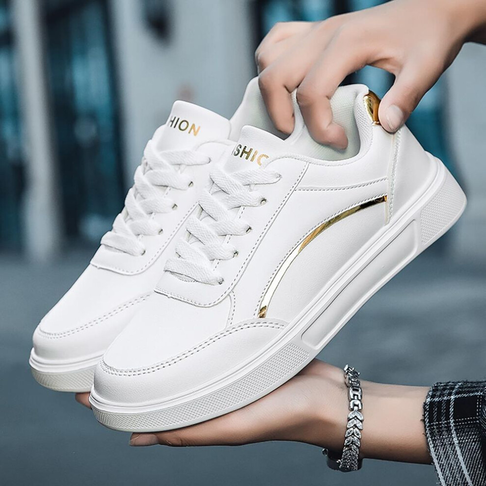 (gold, 41) Women Shoes Ladies Casual Shoes Bling Skateboard Sneakers for Women Tennis Walking Shoes