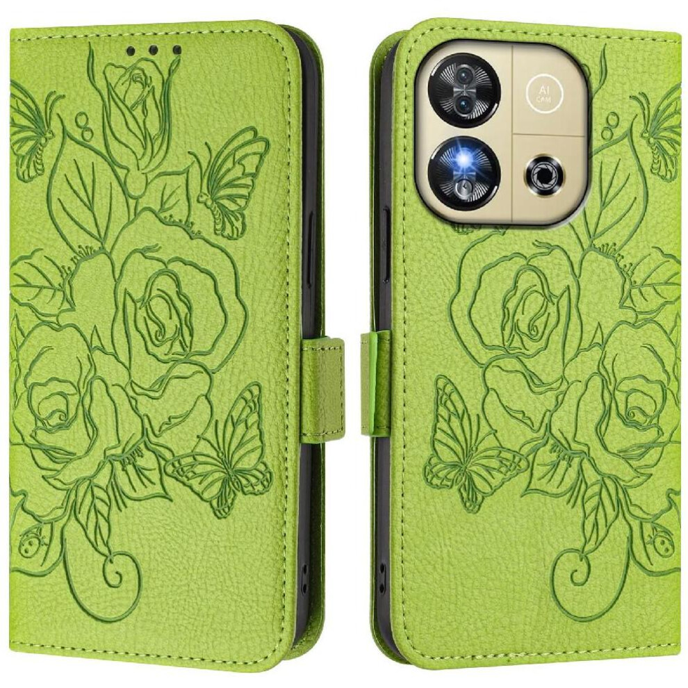 (Green) Case For Oukitel C57 Magnetic Wallet With Credit Card Slot Pu Leather Green 764563482887