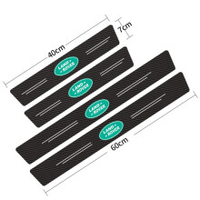 (LAND ROVER) 4Pcs Car Stickers Threshold Strip Carbon Fibre,Door Plate Sill Scuff Cover Sticker Decals