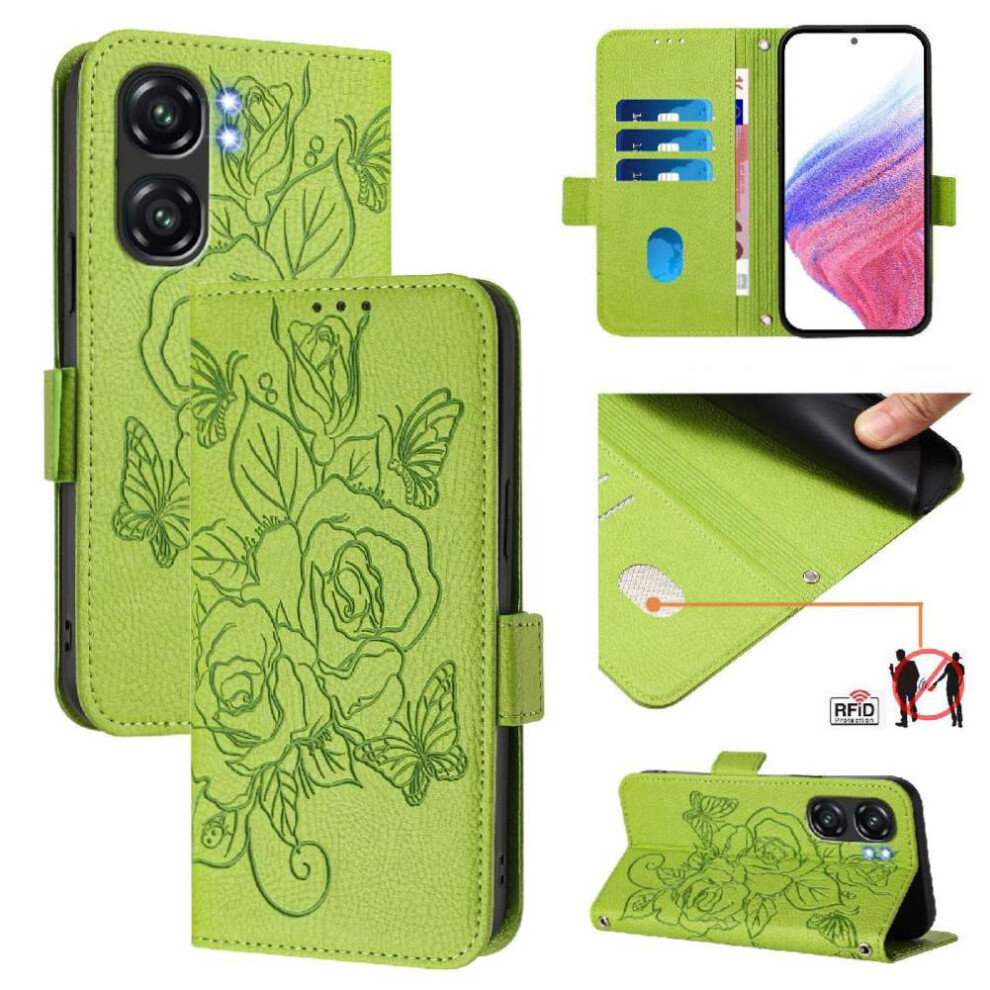 (Green) Case For Oukitel C58 Pro Magnetic Wallet With Credit Card Slot Pu Leather Green 764563483082