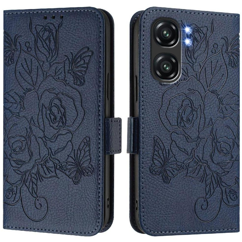 (Dark ) Case For Oukitel C58 Magnetic Wallet Pu Leather With Credit Card Slot Blue 764563483129