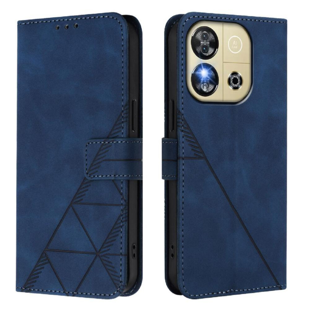 (Blue) Case For Oukitel C57s Flip Folio Book Protective Wallet Cover Credit Card Holder Pu Leather Blue 764563483396