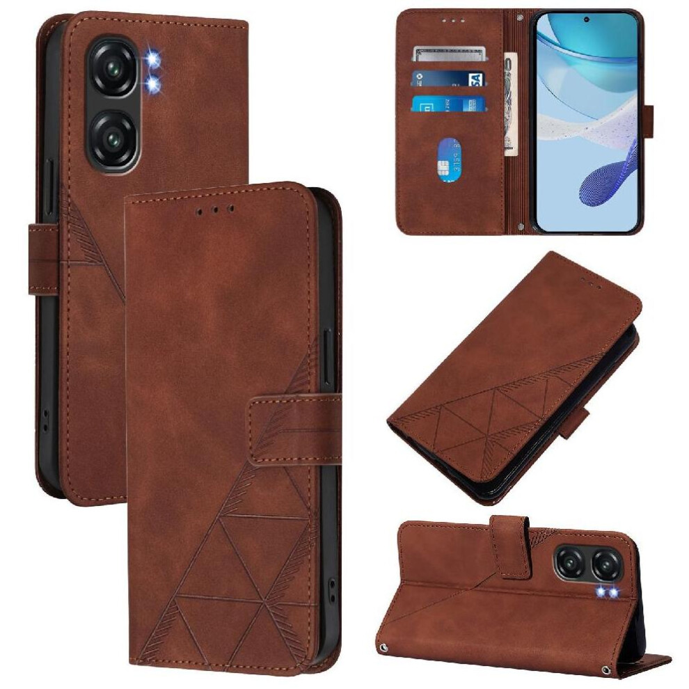 (Brown) Case For Oukitel C58 Credit Card Holder Wallet Cover Pu Leather Flip Folio Book Protective Brown 764563483495