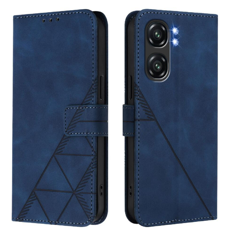 (Blue) Case For Oukitel C58 Credit Card Holder Wallet Cover Pu Leather Flip Folio Book Protective Blue 764563483518
