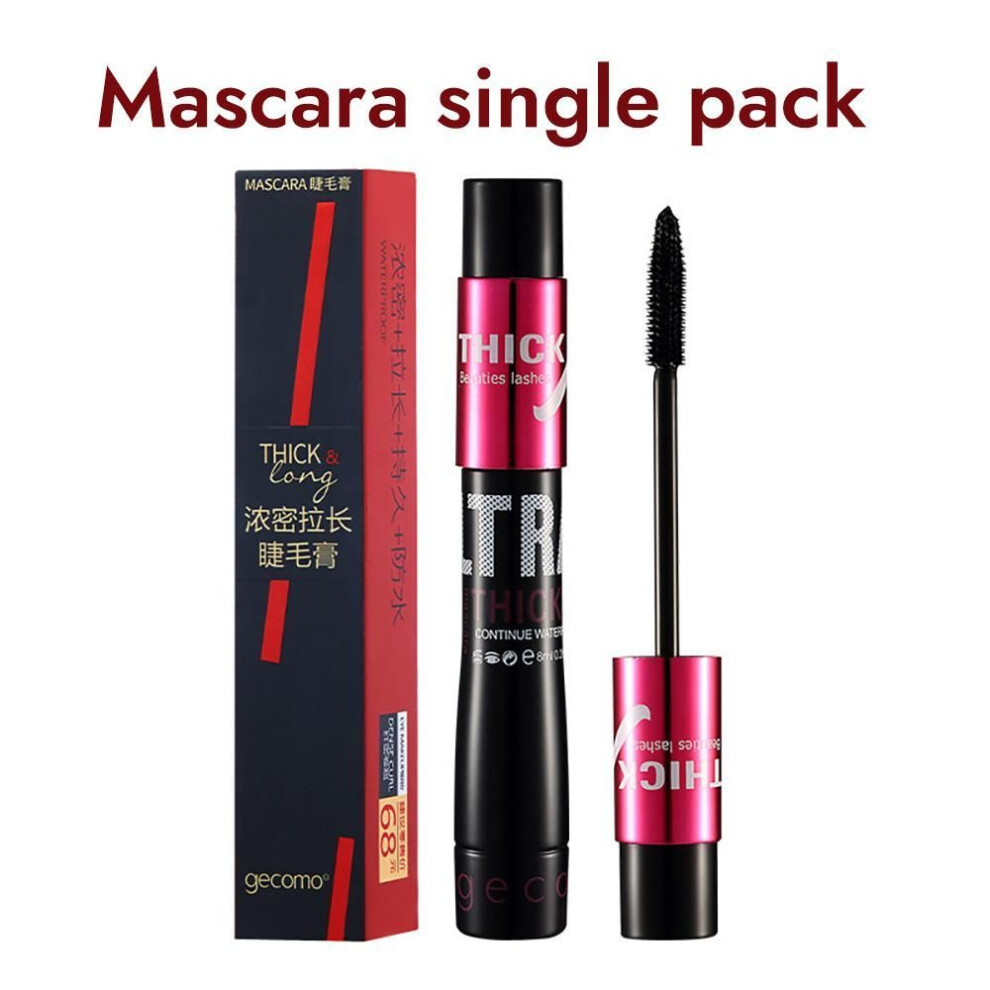 Gecomo Mascara Set Black Mascara Longer Eyelashes Waterproof Volume And Curl Long And Smudge-free