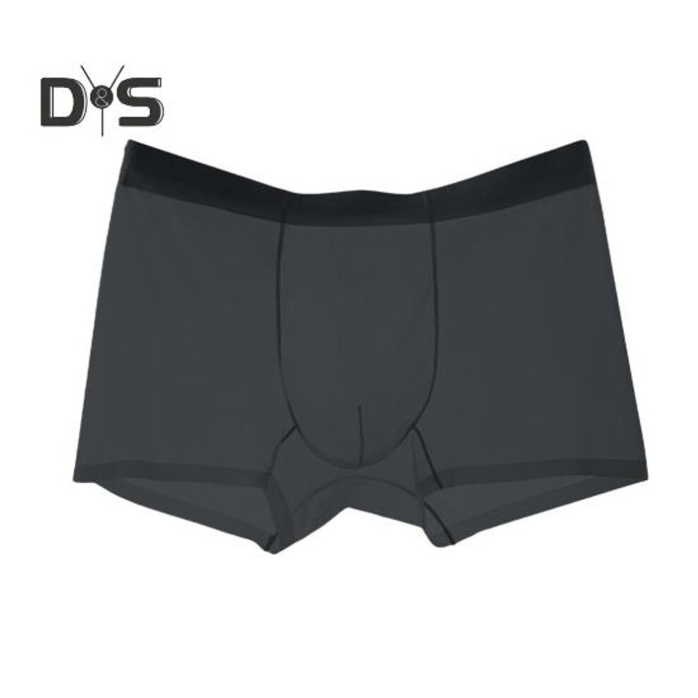 (black, L) Men Boxer Underwear Mid-rise Elastic Waist U-Convex Shorts Briefs Ultra Thin Transparent Ice Silk Seamless Panties