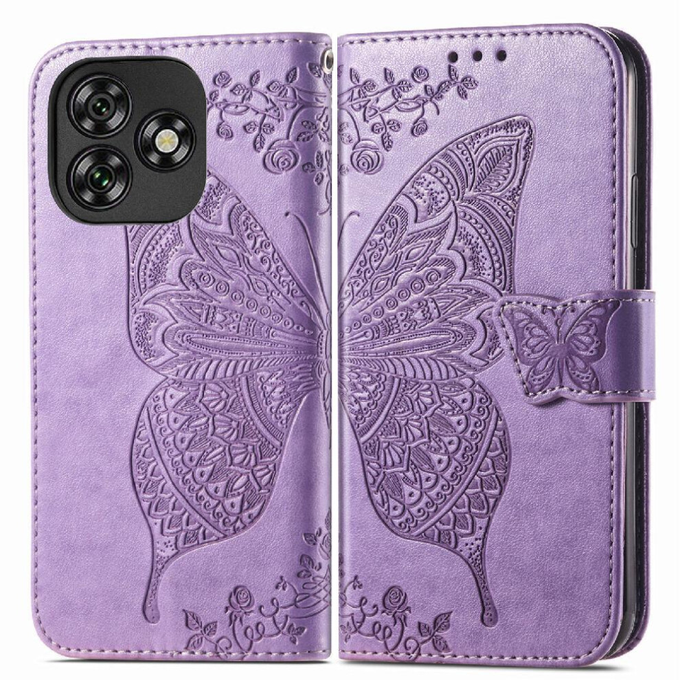 ( Violet) Flip Case For Oukitel C53 Butterfly Multi-Color Wing Business Wallet Light 764563484645