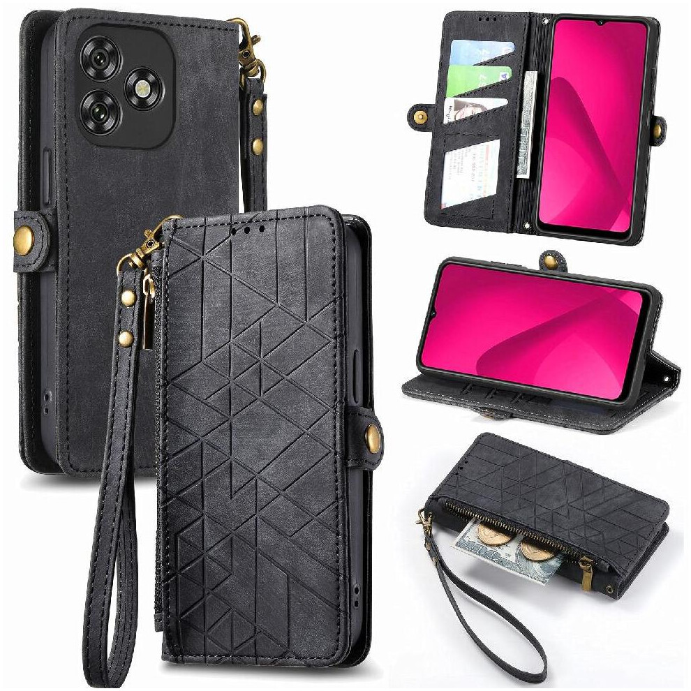 (Black) Flip Case For Oukitel C53 Wallet Shockproof Leather Case Flip Cover Simple Business Black 764563484690