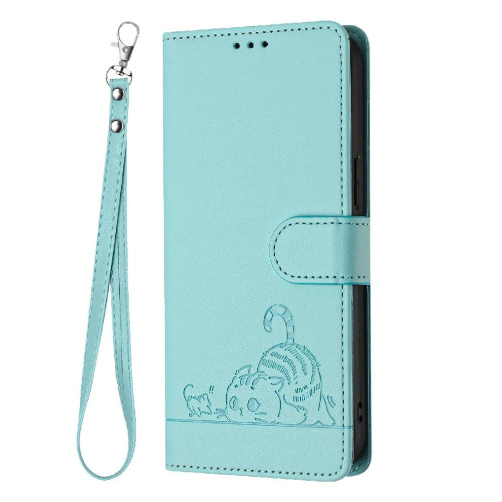 (Green) Case For Oukitel C53 Card Slot Holder Kickstand Wallet Flip Cover Cat Rfid Green 764563485567