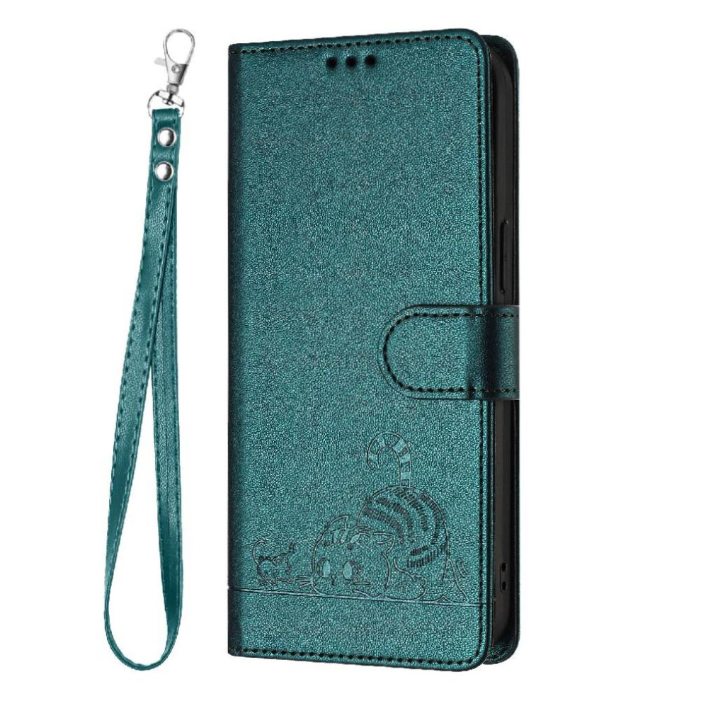 (Bottle ) Case For Oukitel C53 Card Slot Holder Kickstand Wallet Flip Cover Cat Rfid Green 764563485550