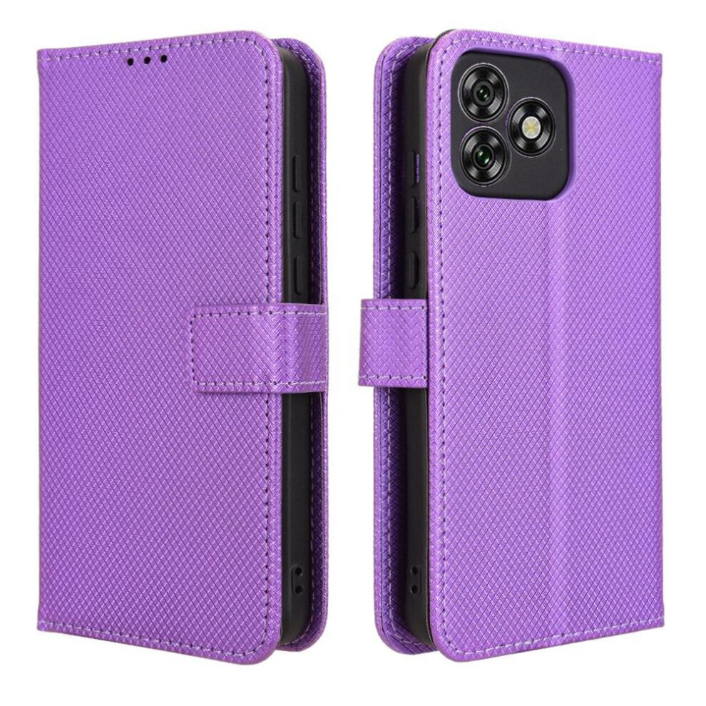 (Purple) Case For Oukitel C53 Cover Card Holder Kickstand Magnetic Wallet Purple 764563485802