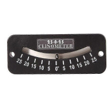 (As show, One size) 25-0-25 Inclinometer Mini Protractor Inclinometer Angle Measuring Instrument Tilt Gauge Slope Meter
