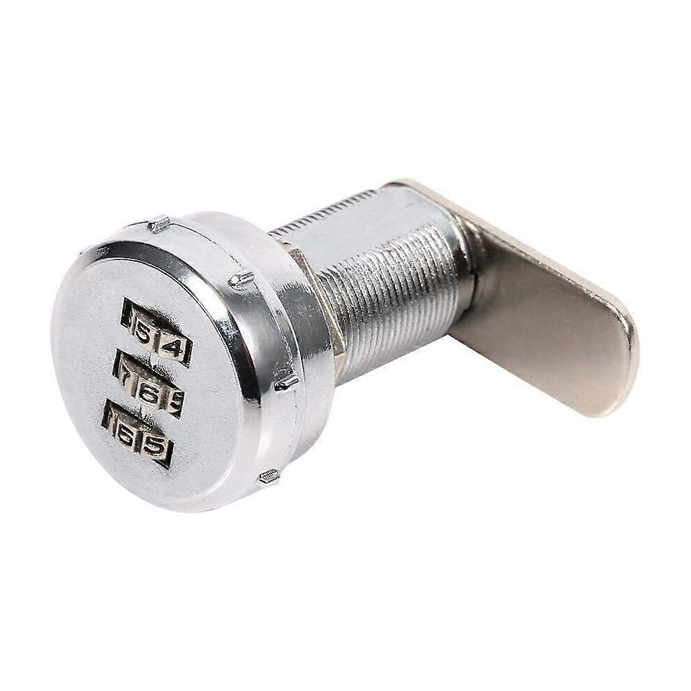 (As Show, One Size) Code Lock Coded Drawer Cabinet Lock Digital Mechanical 3-Digit Combination Code Zinc Alloy For Cabinet Cupboard Drawer Mailbox(17~ 4909775498714