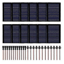 (As show, One size) Mini Solar Panel Pack of 12 Solar Panel Cells Solar Panel compatible with Solar Energy, DIY, Science Projects - Battery Charger
