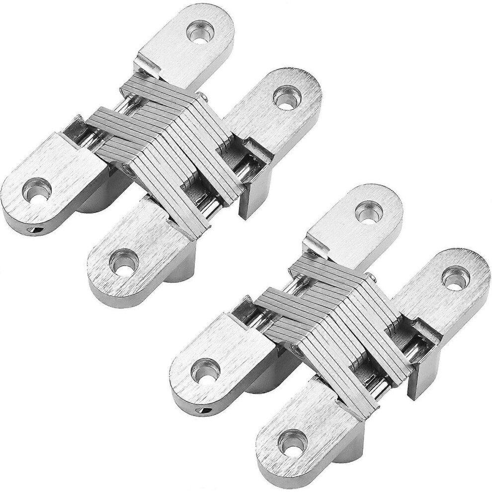 (As Show, One Size) Invisible Hinges Hidden Hinge For Furniture Hardware Folding Door 2 Pieces118mm*28Mm 4909775501810
