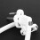 (As show, One size) Double Ended Solid Thick Lever Handle with Keys for Door and WindowWhite 5