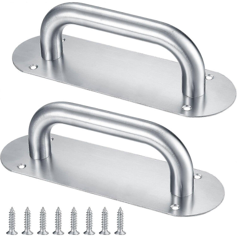 (As show, One size) Sliding door handles, pull door handles with back plate, gate, wardrobe, closet, shed, toilet, heavy duty pull handles