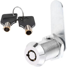 (As show, One size) Zinc alloy tubular lock for security drawer, door cylinder, mailbox, tool box, 2 key lock