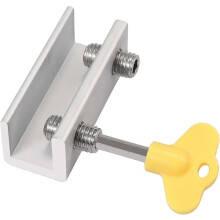 (As show, One size) 6pcs Adjustable Bolt Sliding Window Double Locks Aluminum Alloy Double Holes Window Locks Door Frame Anti-theft Security Locks with Key for Home Offic