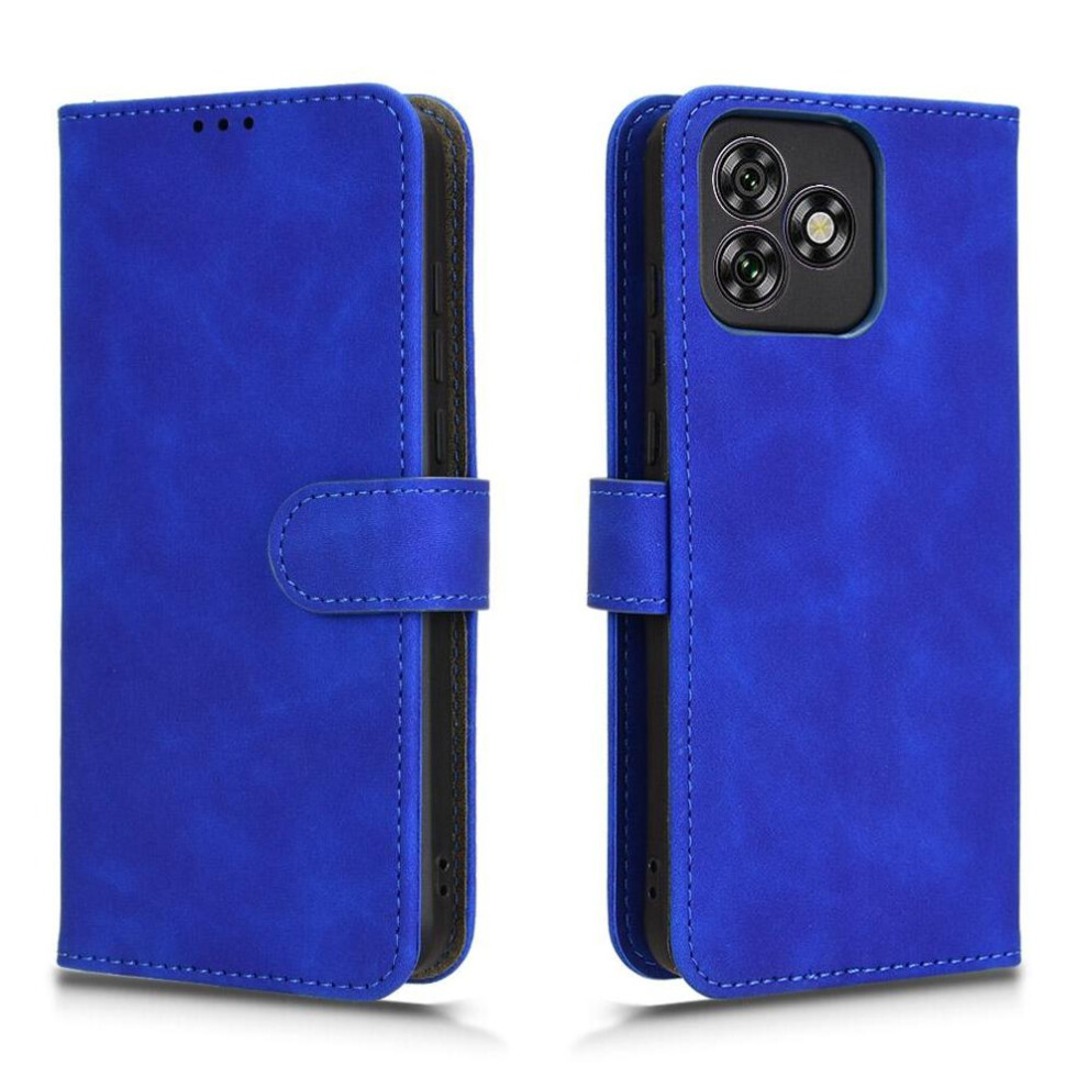 (Blue) Flip Case For Oukitel C53 Kickstand Wallet Card Slots Holder Side Buckle Pu Leather Blue 764563486281