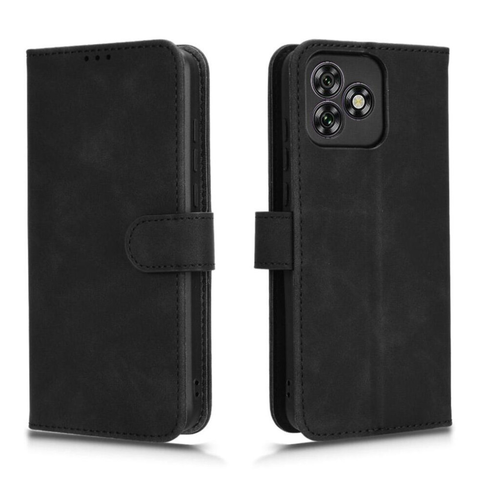 (Black) Flip Case For Oukitel C53 Kickstand Wallet Card Slots Holder Side Buckle Pu Leather Black 764563486274